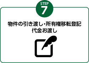 物件の引き渡し・所有権移転登記代金お渡し